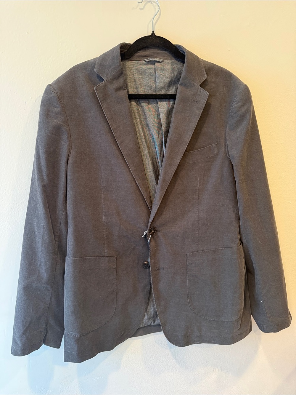 Rodd & Gunn Gray Single-Breasted Sport Coat Large Gray Corduroy
